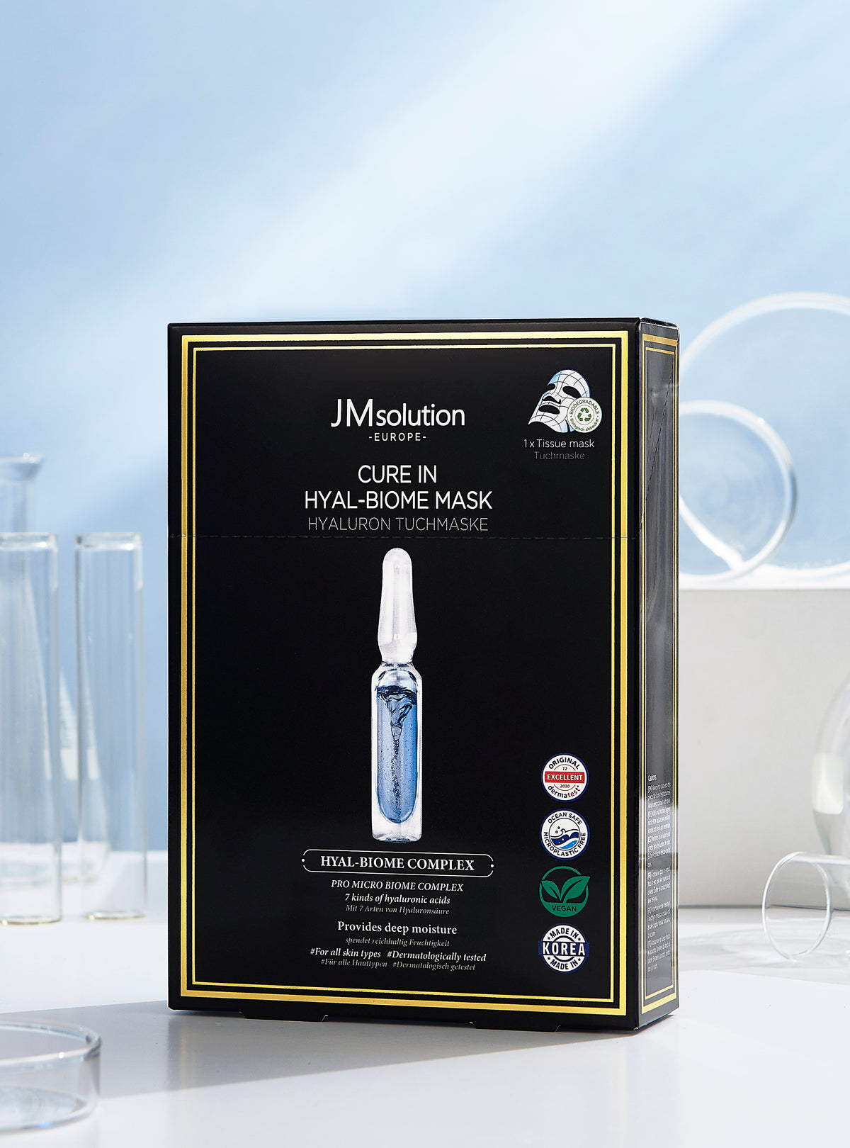 JMSOLUTION Europe CURE IN HYAL-BIOME MASK 10EA
