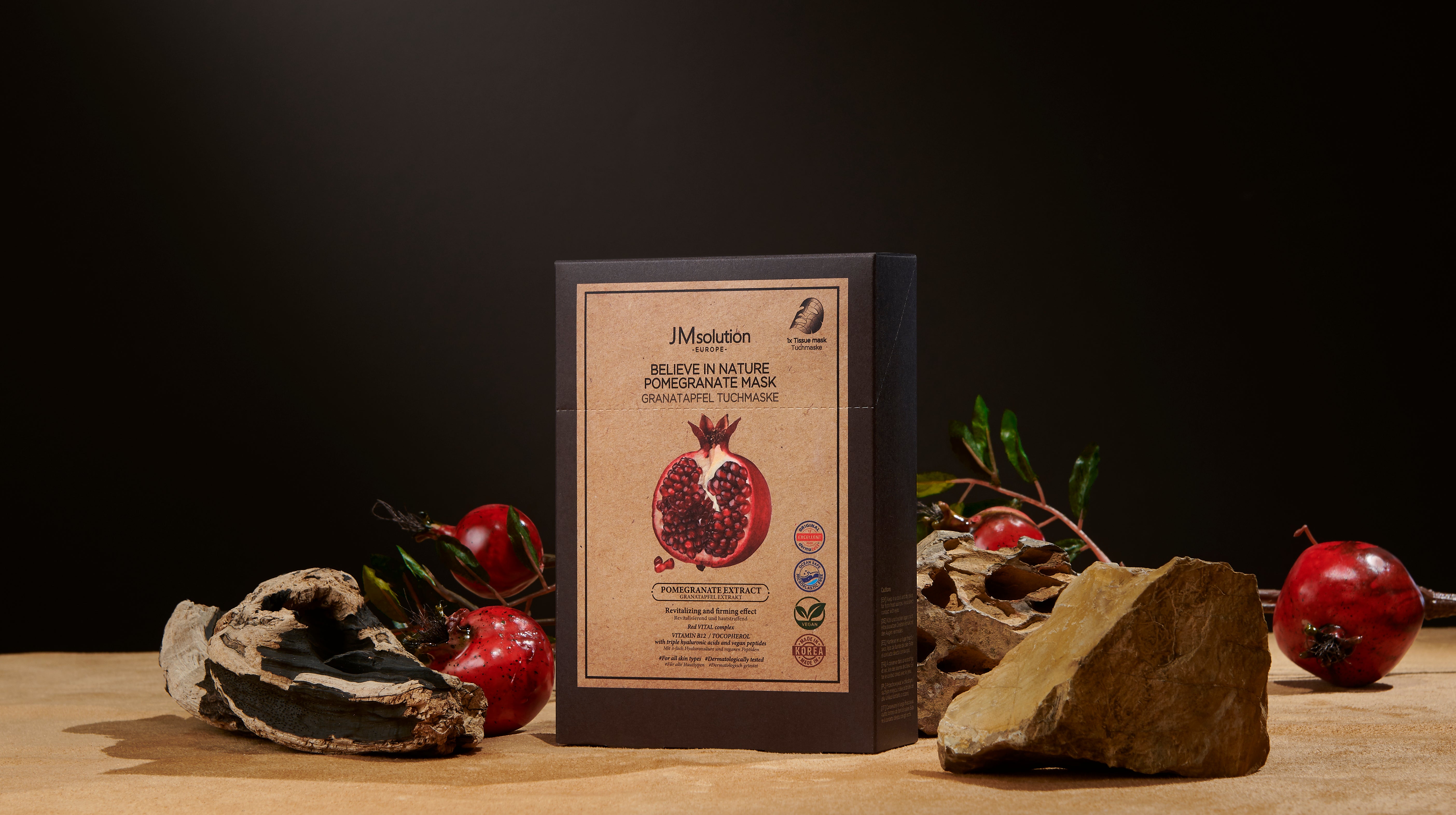 JMSOLUTION Europe BELIEVE IN NATURE POMEGRANATE MASK 10EA