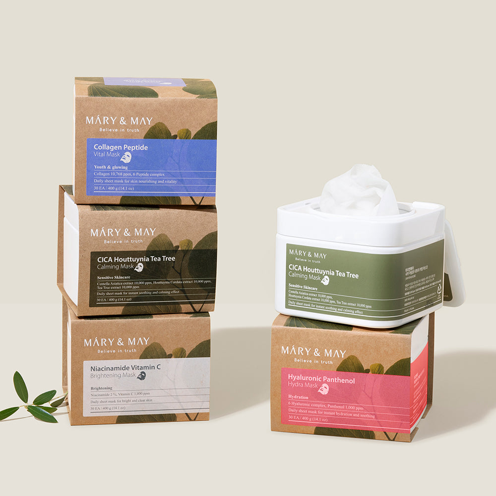Mary&May CICA Houttuynia Tea Tree Calming Mask 30ea (400g)