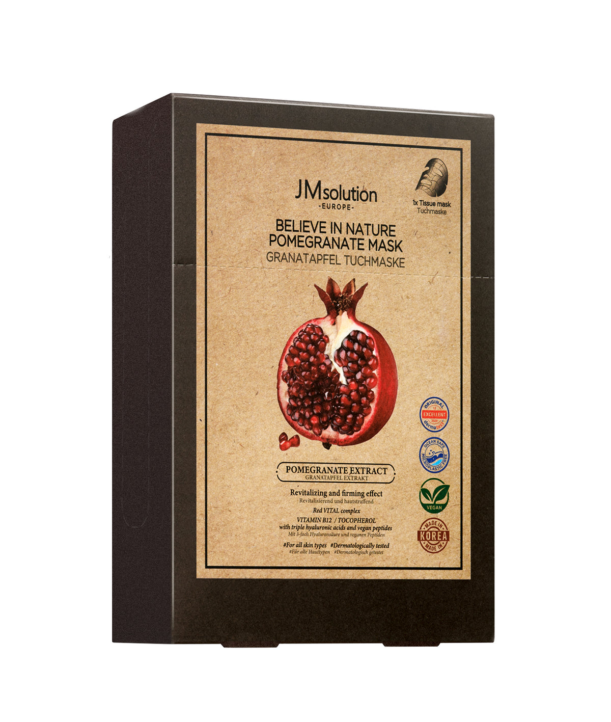 JMSOLUTION Europe BELIEVE IN NATURE POMEGRANATE MASK 10EA