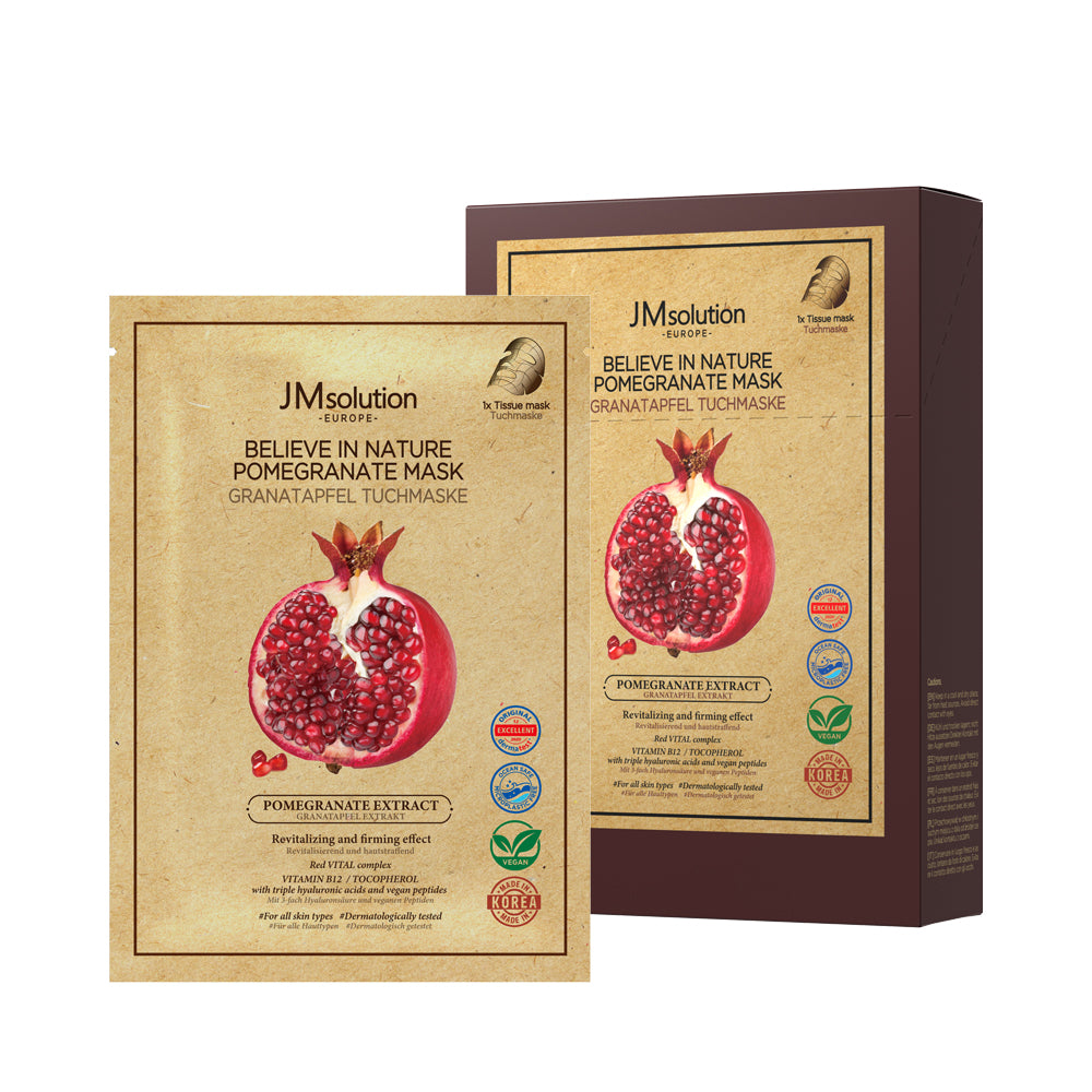 JMSOLUTION Europe BELIEVE IN NATURE POMEGRANATE MASK 10EA