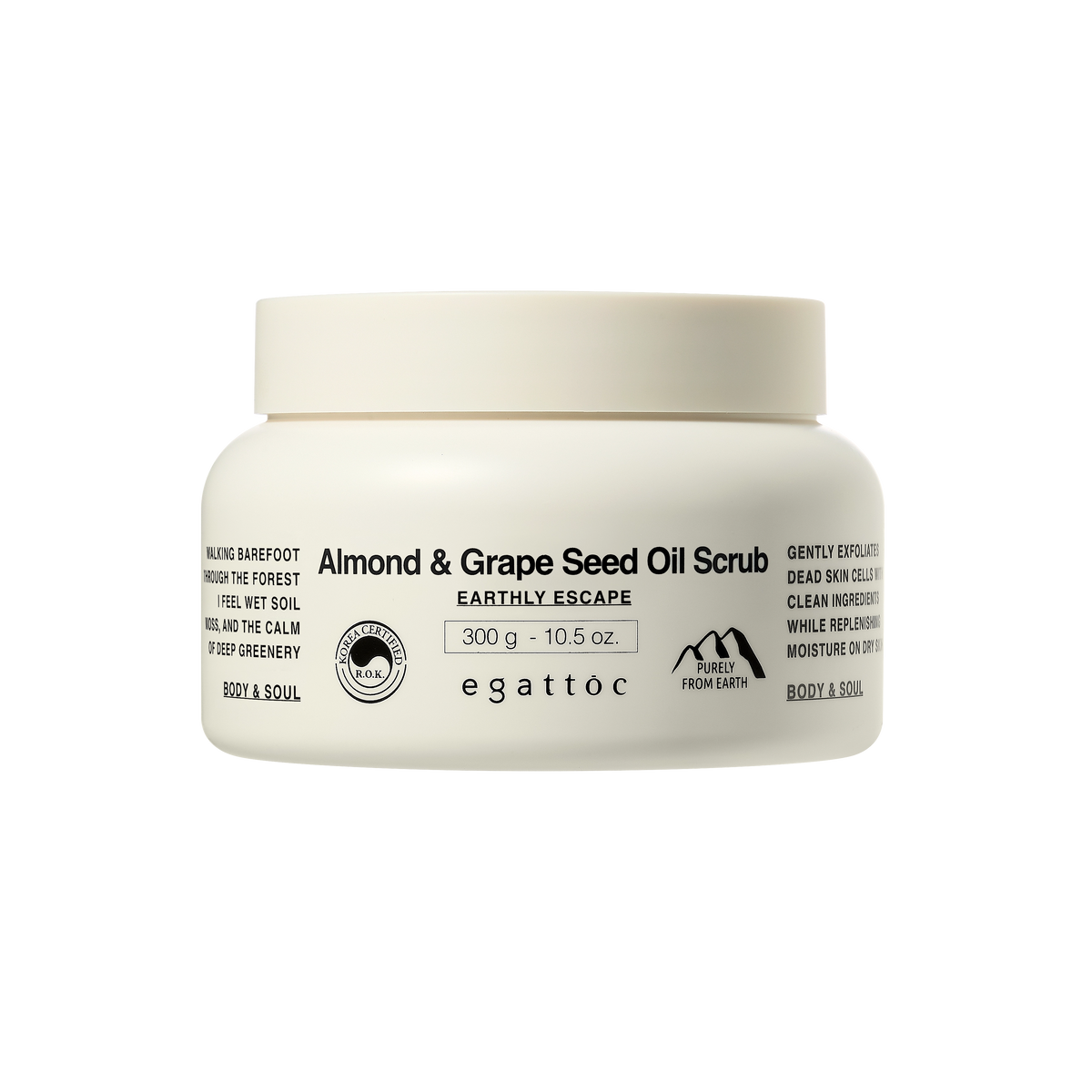 EGATTOC Almond & Grape Seed Oil Scrub (EARTHLY ESCAPE) 300g