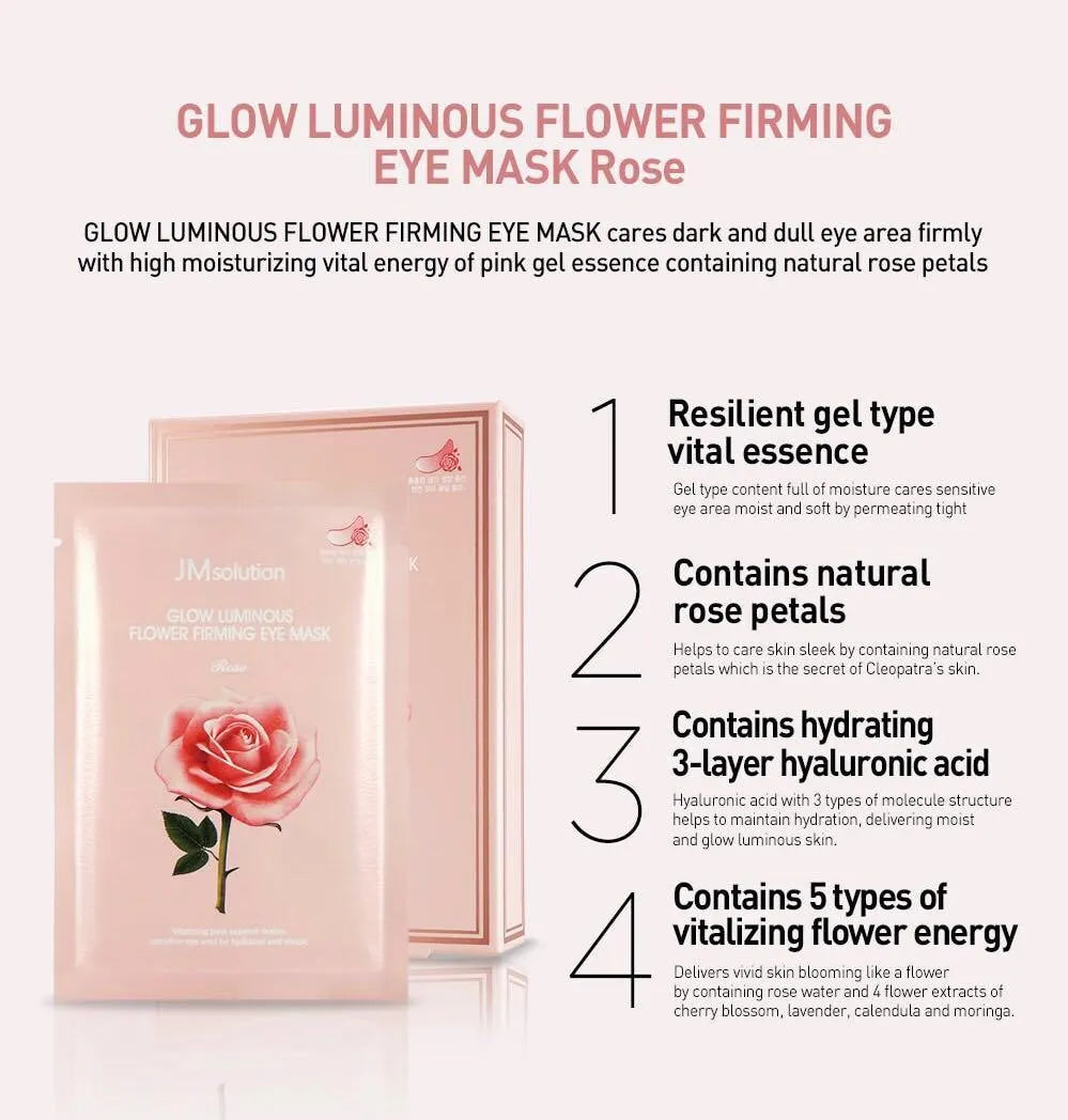 JMSOLUTION GLOW LUMINOUS FLOWER FIRMING MASK 10pcs