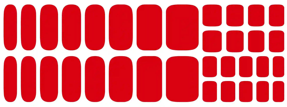 Vavacoco Volume Wrap Nail & Pedi (34pcs) - RED APPLE