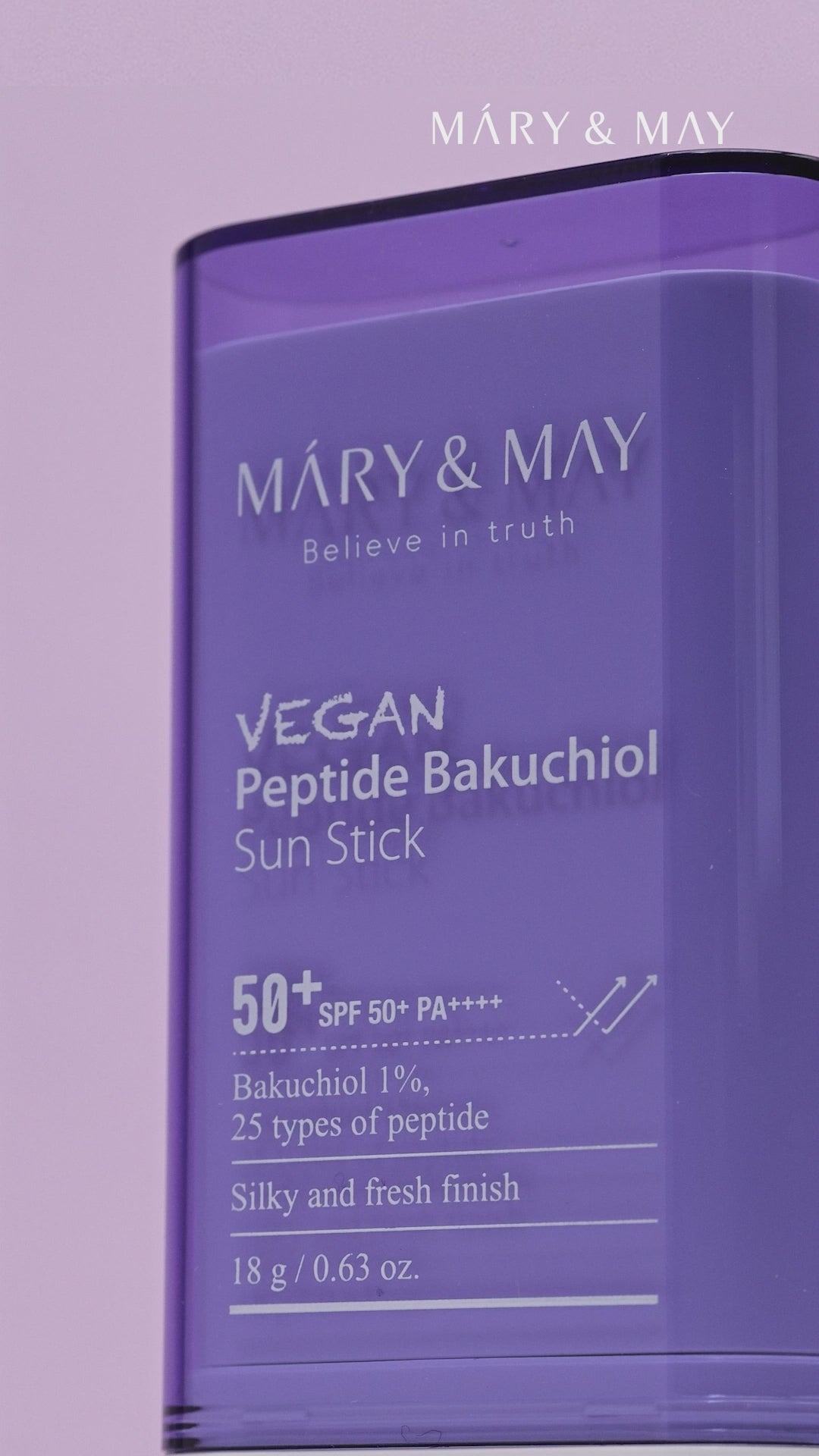 Load video: Mary&amp;May Vegan Peptide Bakuchiol Sun Stick SPF50+ PA++++ 18g
